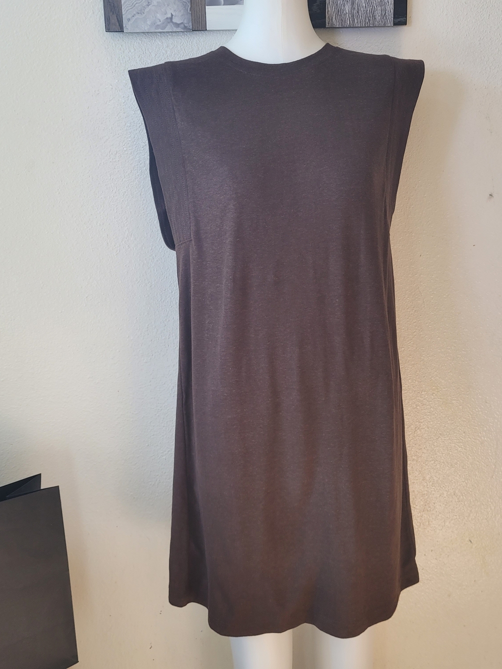 Banana Republic Chocolate Brown Cap Sleeve Knit Tank Dress